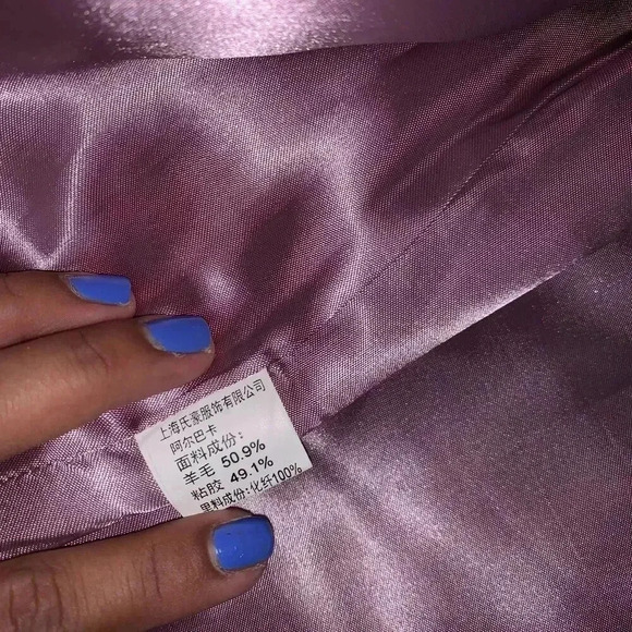 Womens XINVIGE Tweed Drapey BLAZER Jacket Pink SIZE XL PETITE, CASUAL STYLE. - Picture 13 of 13